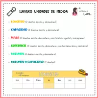 Vista previa - Refuerzo / NEE / Materiales de apoyo - Llavero unidades de medida- Lara Illán - Portada