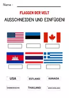 Vorschau - Arbeitsblätter - FLAGGEN DER WELT - Seite 1