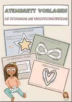 Vorschau - Arbeitsblätter - Atembrettvorlagen - Atemübungen zum Entspannen - Deckblatt