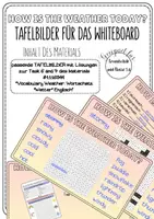 Vorschau - Präsentationen/Tafelbilder - Tafelbilder für TASK 6,7 #1116944 zum Wortschatz "weather" - Deckblatt