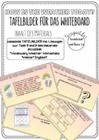 Vorschau - Präsentationen/Tafelbilder - Tafelbilder für TASK 8 and 9 #1116944 zum Wortschatz "weather" - Deckblatt