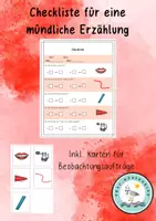 Vorschau - Arbeitsblätter - Checkliste für eine mündliche Erzählung - Deckblatt