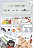 Vorschau - Spiele - Sportfest, Spielfest - Stationsschilder - - Deckblatt