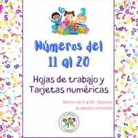 Vista previa - Hojas de trabajo - PAQUETE HOJAS DE TRABAJO TARJETAS NUMEROS 1 A 50 MATEMATICAS - página 1