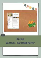 Vorschau - Arbeitsblätter - Rezept Zucchini-Karotten-Puffer - Deckblatt