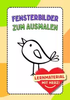 Vorschau - Arbeitsblätter - Fensterbild Vogel Frühling, zum Ausmalen, Ausmalbild, Ausmalbilder, Kunst - Seite 1