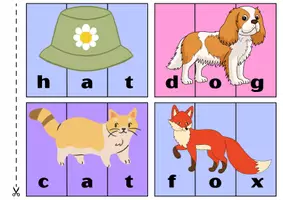 Προεπισκόπηση - Flashcards - Spelling CVC Word Puzzle - Σελίδα 1