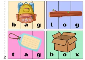 Προεπισκόπηση - Flashcards - Spelling CVC Word Puzzle - Σελίδα 2