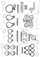 Vorschau - Mal- und Bastelvorlagen - CATERPILLAR MINIBOOK - Seite 1