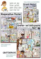 Vorschau - Arbeitsblätter - Gemeinschaftsbild - WIR sind ein Team! - Giraffensprache (2 Poster) - Seite 1