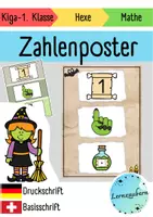 Vorschau - Poster - Zahlenposter Hexe (0 - 10) - Deckblatt