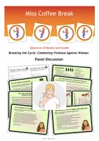 Vorschau - Aufgabenkarten - Combating Violence Against Women (Panel Discussion / Role Play / Talkshow / Q1 Q2) - Deckblatt