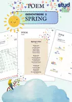 Vorschau - Merkblätter - 🌞 Spring Poem - Englisch spielerisch lernen - Gedichtreise 2 - Deckblatt