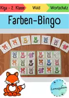 Vorschau - Spiele - Bingo: Farben lernen mit Waldtieren - Deckblatt