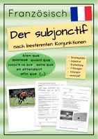 Vorschau - Arbeitsblätter - Subjonctif nach bestimmten Konjunktionen (induktive Erarbeitung, Einstieg, Übungen, Lösungen) - Deckblatt