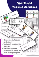 Vista previa - Juegos / Gamificación - Sports and Hobbies Dominoes - Black and white - Eduki - Portada