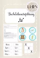 Vorschau - Präsentationen/Tafelbilder - Buchstabeneinführung: tz (DR+GR) - Deckblatt