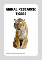anteprima - Altro tipo di materiale - Science Animal Research Report for Kids - Tigers - Pagina di copertina