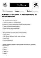 Vorschau - Arbeitsblätter - 40 Multiple-Choice-Fragen zu veganer Ernährung mit Vor- und Nachteilen - Seite 1