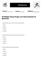 Vorschau - Arbeitsblätter - 40 Multiple-Choice-Fragen zum Thema Planeten im Universum - Seite 1