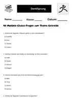 Vorschau - Arbeitsblätter - 40 Multiple-Choice-Fragen zum Thema Getreide - Seite 1