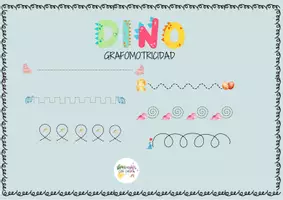 Vista previa - Hojas de trabajo - CUADERNILLO GRAFOMOTRICIDAD DINOSAURIOS - página 1
