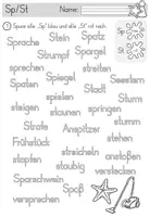 Vorschau - Arbeitsblätter - Wörter mit St / Sp Arbeitsblätter für Deutsch inklusive Minilesespur, Schleichdiktat und Puzzle - Seite 3