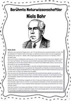 Vorschau - Arbeitsblätter - Chemie Berühmte Wissenschaftler Niels Bohr PDF + H5P - Seite 1