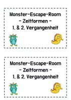 Vorschau - Arbeitsblätter - Monster-Escape-Room Präteritum und Perfekt Vergangenheitsformen - Seite 1