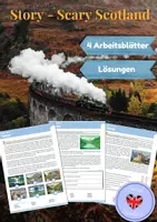 Vorschau - Arbeitsblätter - Scotland Reading (Story "Scary Scotland") - Deckblatt