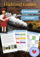 Vorschau - Arbeitsblätter - Highland Games (Reading & Use of Language) - Deckblatt