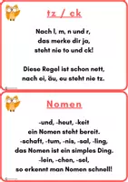 Vorschau - Arbeitsblätter - Rechtschreiben und Grammatik Karteikarten - Deckblatt