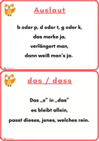 Vorschau - Arbeitsblätter - Rechtschreiben und Grammatik Karteikarten - Seite 1