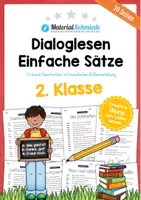 Vorschau - Arbeitsblätter - Dialoglesen in der 2. Klasse (10 Arbeitsblätter) - Deckblatt
