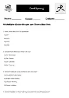 Vorschau - Arbeitsblätter - 40 Multiple-Choice-Fragen zum Thema New York - Seite 1