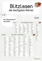 Vorschau - Arbeitsblätter - Blitzlesen Häufige Wörter Leseförderung - Deckblatt