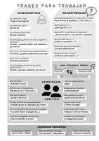 Vorschau - Fördermaterial/Inklusion - Übersichtsblatt: Frases para trabajar - Deckblatt