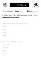 Vorschau - Arbeitsblätter - 40 Multiple-Choice-Fragen zu Paul Watzlawick, einem prominenten Kommunikationswissenschaftler - Seite 1