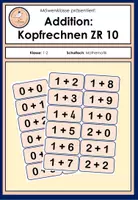 Vorschau - Spiele - Addition Zahlenraum 10: Kopfrechnen-Karten - Deckblatt