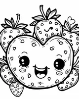 Vorschau - Mal- und Bastelvorlagen - 100 Erdbeeren-Ausmalbilder für Kinder - Seite 1