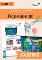 Vorschau - Mal- und Bastelvorlagen - Bastelanleitung Aquarium - Upcycling-Idee - Deckblatt