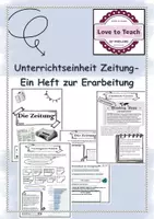 Vorschau - Unterrichtsreihen - Die Zeitung- Ein Heft zur Erarbeitung- komplette Unterrichtseinheit - Deckblatt