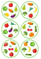 Aperçu - Jeux - Binômes des fruits et légumes - Page 1