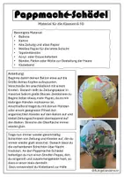 Vorschau - Mal- und Bastelvorlagen - Pappmaché-Schädel Klasse 6-10 Kunst - Seite 2