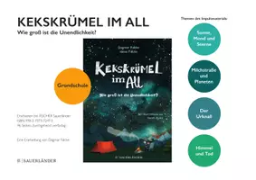 Vorschau - Spiele - Impulsmaterial zum Buch "Kekskrümel im All. Wie groß ist die Unendlichkeit?" - Deckblatt