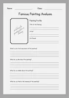 Vista previa - Hojas de trabajo - Ficha de análisis de una pintura en inglés - página 3