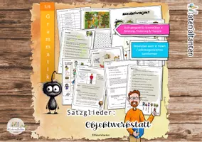Vorschau - Arbeitsblätter - Satzglieder: Objekte Werkstatt - Deckblatt