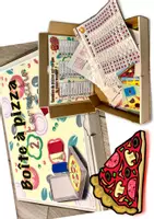 Vorschau - Stationenlernen - Boîte à Pizza (Pizza-Box): Lerntheke 2. Lernjahr - Seite 1