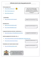 Vorschau - Lehrpläne/Lehrermaterial - Hilfreiche Links für den Geographieunterricht - Deckblatt