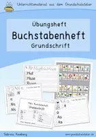 Vorschau - Arbeitsblätter - Übungsheft: Buchstaben (Grundschrift) - Deckblatt